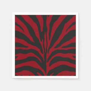 Roter Zebra Serviette