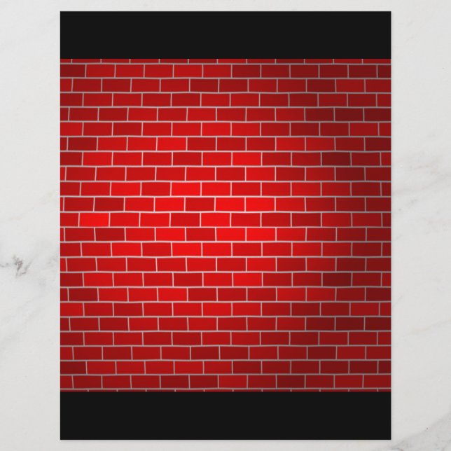 Roter Ziegelstein mit Hintergrundbeleuchtung (Vorderseite)