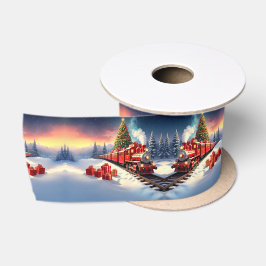 Roter Zug Weihnachtsbaum Feiertag Satinband