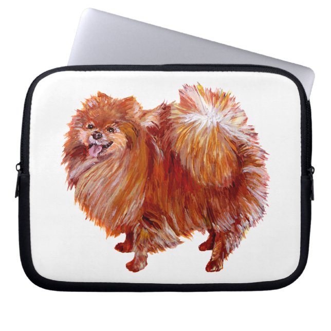 Roter Zwergspitz Laptopschutzhülle (Vorderseite)