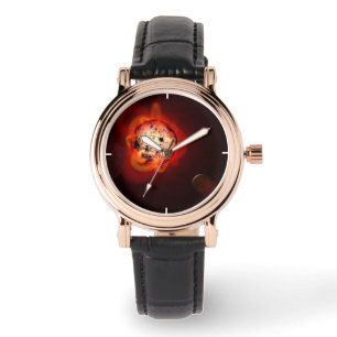 Roter Zwergstern, der von einem hypothetischen Exo Armbanduhr