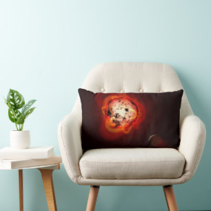 Roter Zwergstern, der von einem hypothetischen Exo Lendenkissen