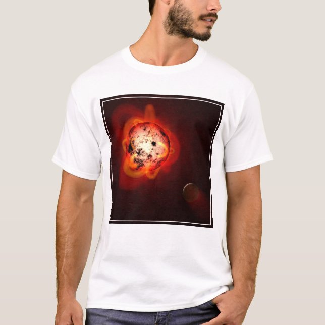 Roter Zwergstern, der von einem hypothetischen Exo T-Shirt (Vorderseite)