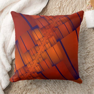 Rotes abstraktes geometrisches Fraktal Kissen