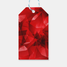 Rotes abstraktes Kristall-Geburtstags-Custom-Text Geschenkanhänger