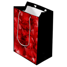 Rotes abstraktes Kristall-Geburtstags-Custom-Text Mittlere Geschenktüte