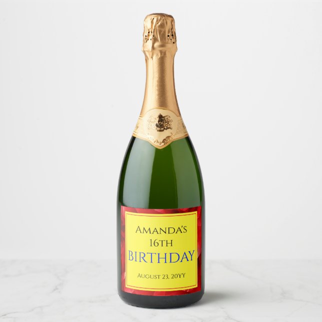 Rotes abstraktes Kristalldesign Geburtstag Benutze (Vorderseite)