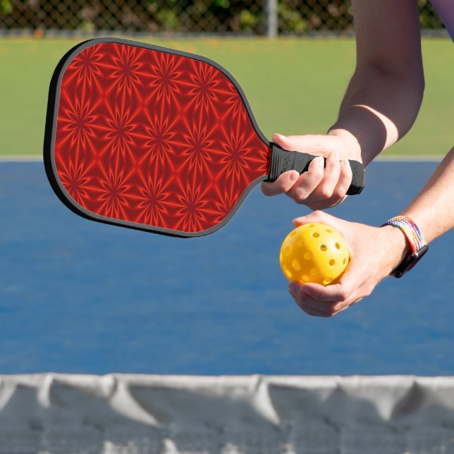 Rotes Abstraktes Muster Pickleball Schläger (InSitu)