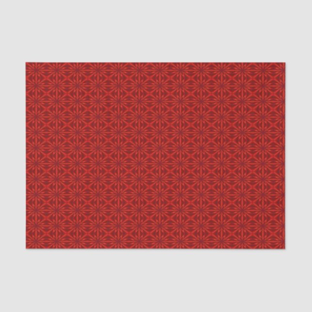 Rotes Abstraktes Muster Seidenpapier (Vorderseite)