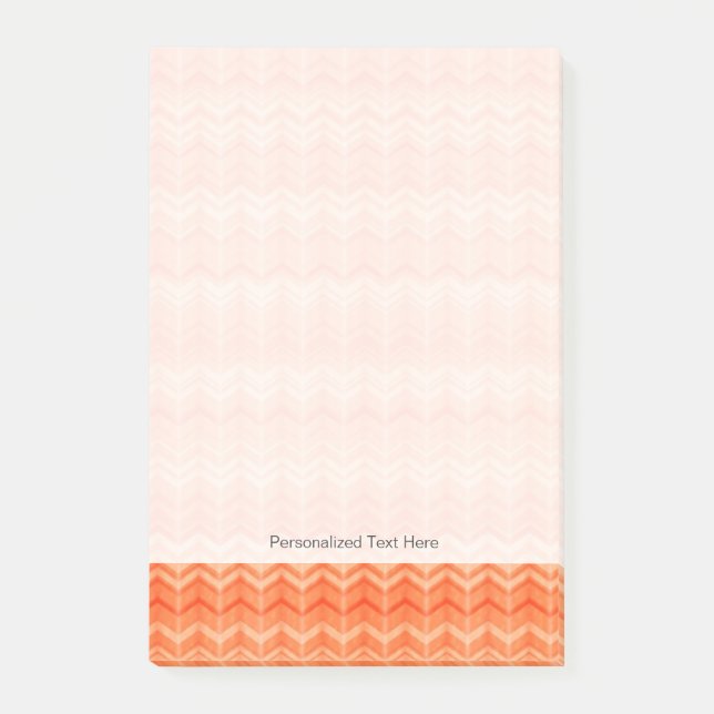 Rotes abstraktes Zickzacktextilmuster Post-it Klebezettel (Vorderseite)