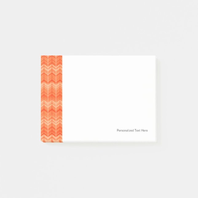 Rotes abstraktes Zickzacktextilmuster Post-it Klebezettel (Vorderseite)