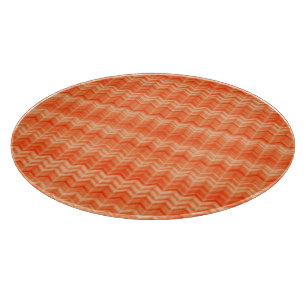 Rotes abstraktes Zickzacktextilmuster Schneidebrett