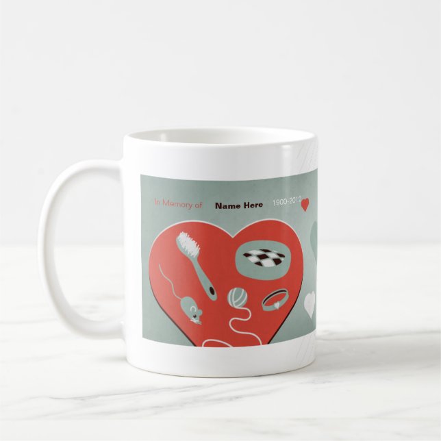"Rotes Abzeichen des Kätzchens" Tasse (Links)