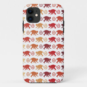 Rotes Affe-Muster iPhone 11 Hülle