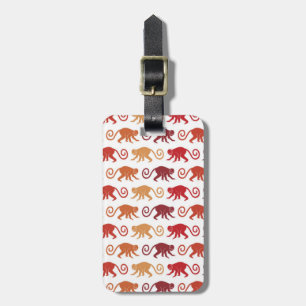Rotes Affe-Muster Gepäckanhänger