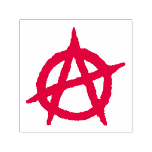 Rotes Anarchie-Anarchisten-Symbol Permastempel