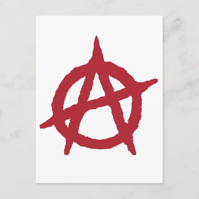 Rotes Anarchie-Symbol Postkarte (Vorderseite)