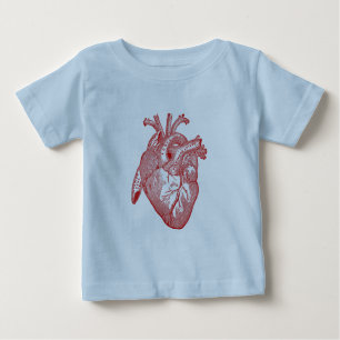 Rotes anatomisches Herz Baby T-shirt