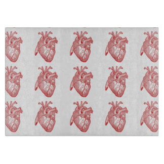 Rotes anatomisches Herz Schneidebrett