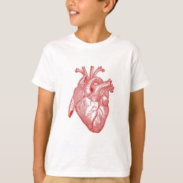 Rotes anatomisches Herz T-Shirt