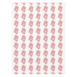 Rotes anatomisches Herz Tischdecke