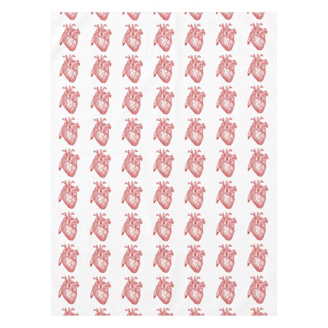 Rotes anatomisches Herz Tischdecke (Vorderseite)