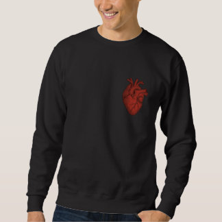 Rotes Anatomisches Herz Vintage Hoodie