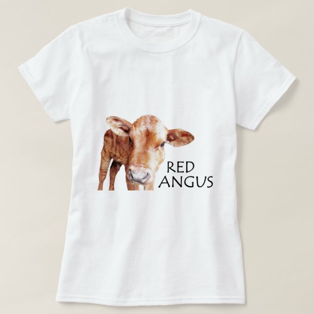 Rotes Angus T-Shirt (Design vorne)