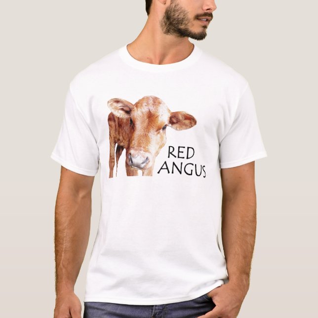 Rotes Angus T-Shirt (Vorderseite)