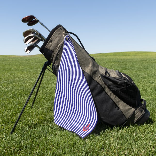 Rotes Anker Blaues Streifen Golfhandtuch (Gras)
