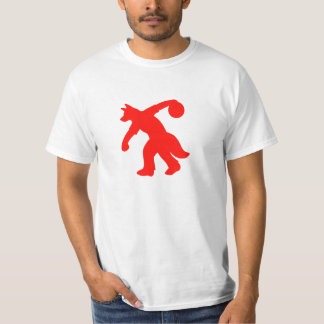 Rotes anthropomorphes Hunde- Bowlings-Shirt 0001 T-Shirt
