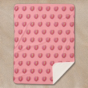 Rotes Anthurium Blume Nahtloses Muster Sherpadecke