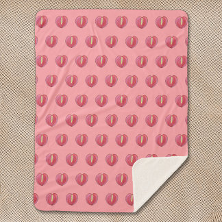 Rotes Anthurium Blume Nahtloses Muster Sherpadecke