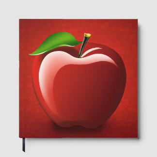 Rotes Apfel-Logo-Gästebuch Gästebuch