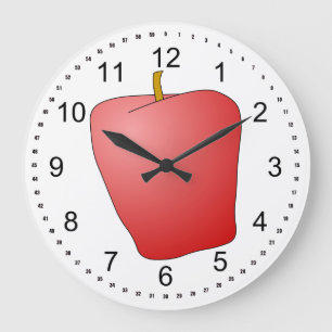 Rotes Apfelfrucht Große Wanduhr