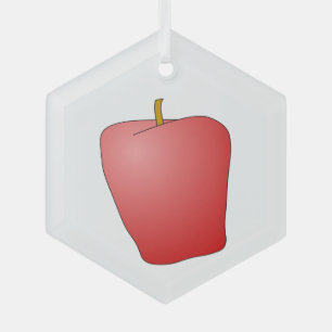 Rotes Apfelfrucht Ornament Aus Glas