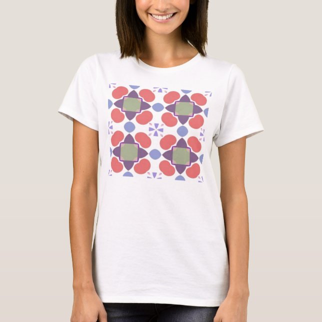 rotes Apfelmuster T-Shirt (Vorderseite)