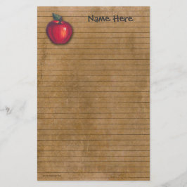 Rotes Apple Brown Briefpapier