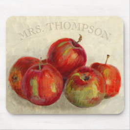 Rotes Apple ernten addieren Namen Mousepad