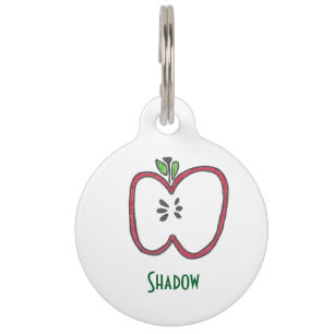 Rotes Apple etikettieren Tiermarke