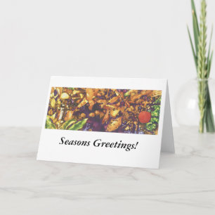 Rotes Apple im Garten Feiertagskarte