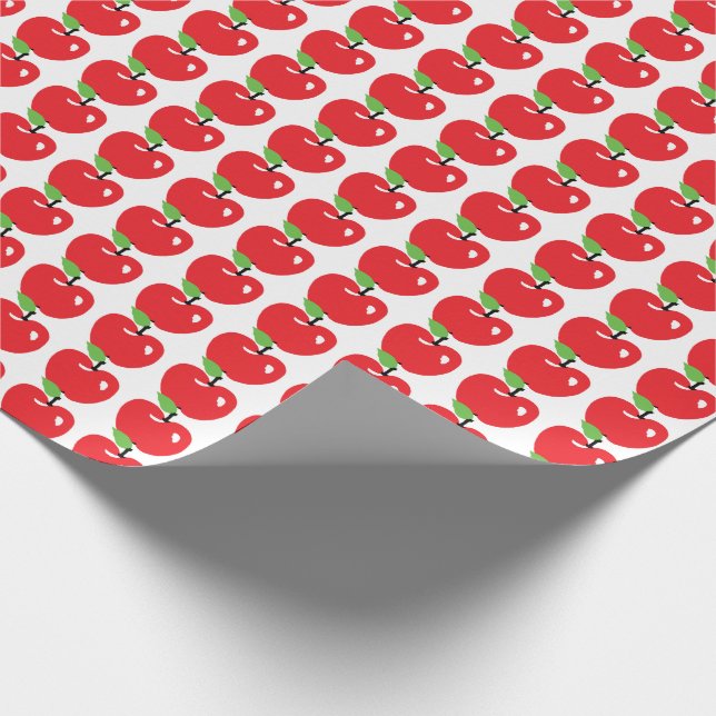Rotes Apple kopieren Geschenkpapier (Ecke)
