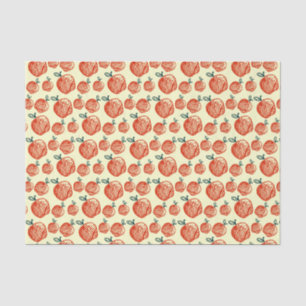 Rotes Apple kritzeln Muster Seidenpapier