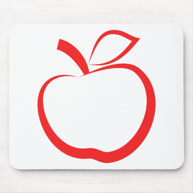 Rotes Apple Mousepad (Vorne)