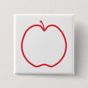 Rotes Apple umreißen Button