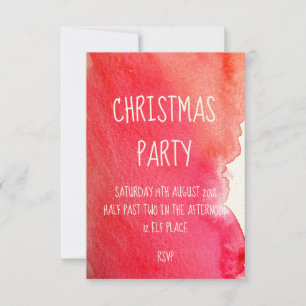Rotes Aquarell Modernes Weihnachtsgebäck Party Einladung