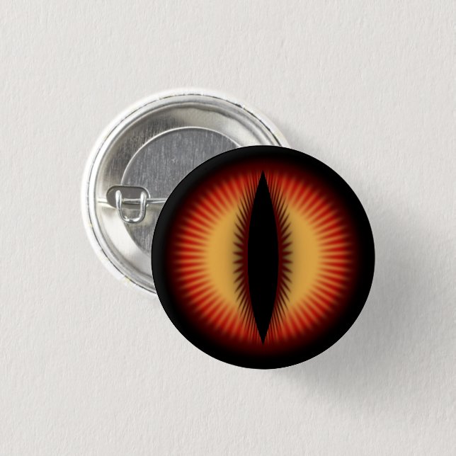 Rotes Auge eines Drachen Button (Vorne & Hinten)