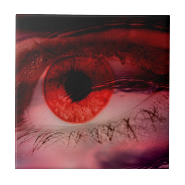 Rotes Auge Fliese (Vorderseite)