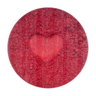 Rotes Auge Schattenherz: Matte Kosmetische Textur Schneidebrett