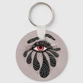 Rotes Auge Schwarze Tränen Gothic Schlüsselanhänger